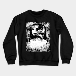 Manga Gothic Scary Double Faces - Dark manga art Emo Crewneck Sweatshirt